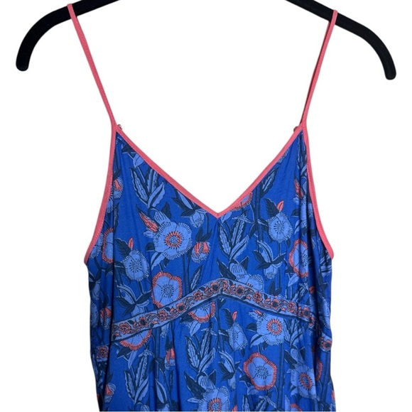 La Plage Blue Floral Maxi Dress Size Small - Picture 3 of 13